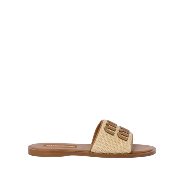 Woven Raffia Slide