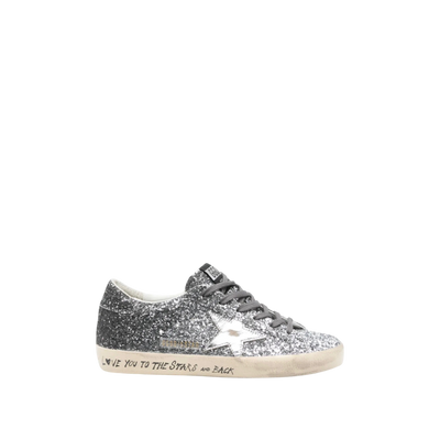 Silver Glitter / White