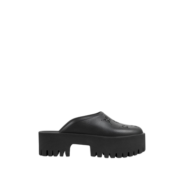 Gucci Perforated GG Platform Mule 'Black'