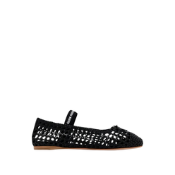Miu Miu Woven Nappa Ballerina 'Black'